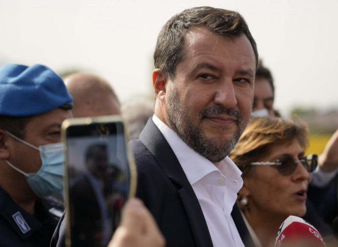 Salvini a margine del processo Open Arms, 2021 (Ap-LaPresse)