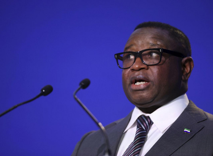 Il presidente della Sierra Leone, Julius Maada Bio (Ap via LaPresse)