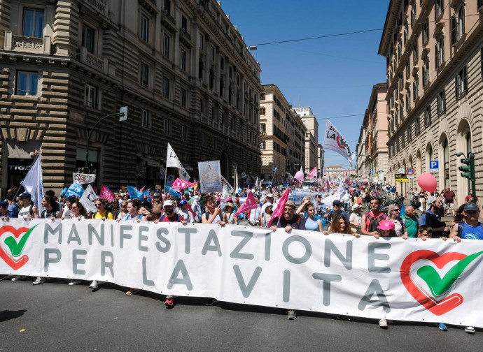 Manifestazione per la vita (22 giugno 2024, Roma, foto LaPresse)