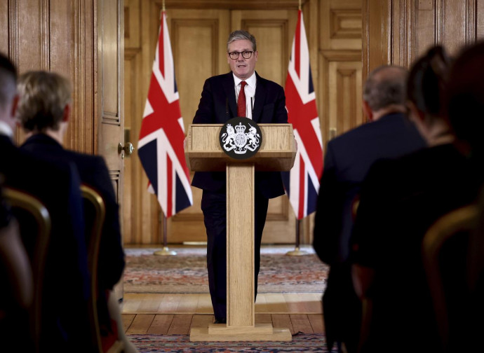 Keir Starmer, 1 agosto 2024, sulle rivolte (Pool Photo via Ap via LaPresse)