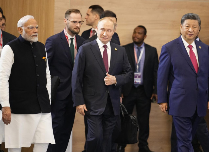 Modi, Putin, Xi Jinping (23/10/2023 Ap via LaPresse)