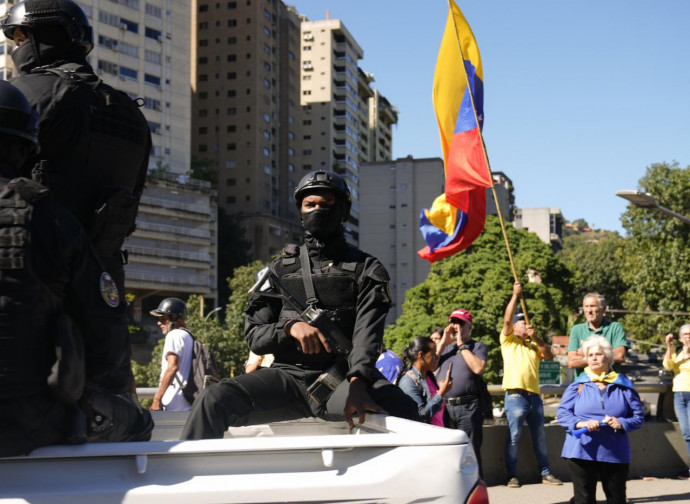 Proteste a Caracas contro Maduro, 9 gen 2025 (Ap via LaPresse)