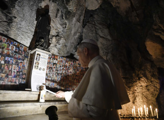 Il Papa in preghiera per la pace alla Mentorella
