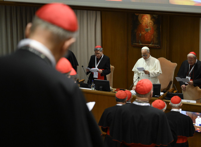 Foto Vatican Media/LaPresse 08 Gennaio 2026 - Città del Vaticano, Cronaca - Papa Leone XIV durante il Concistoro Straordinario - Terza Sessione DISTRIBUTION FREE OF CHARGE - NOT FOR SALE