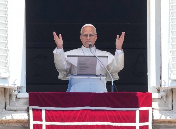 Pope Leo XIV delivers the Angelus noon prayer in St. Peter's Square, at the Vatican, Sunday, May 31, 2026. (AP Photo/Gregorio Borgia) Associate Press/ LaPresse Only Italy and Spain