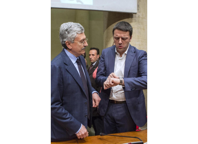 Massimo D'Alema e Matteo Renzi