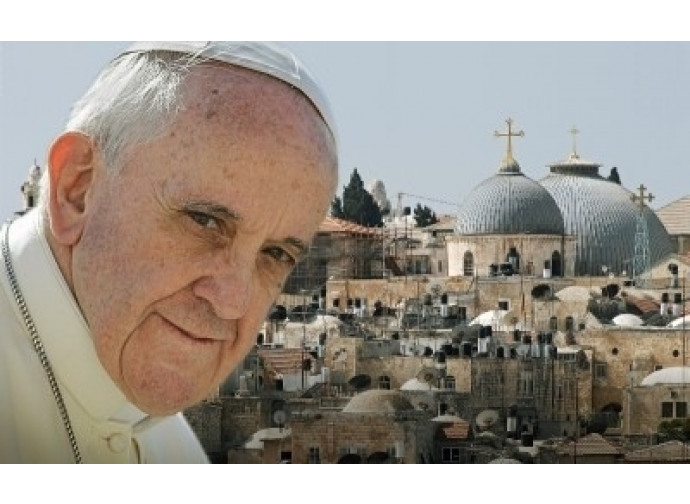 Il Papa e Gerusalemme sullo sfondo