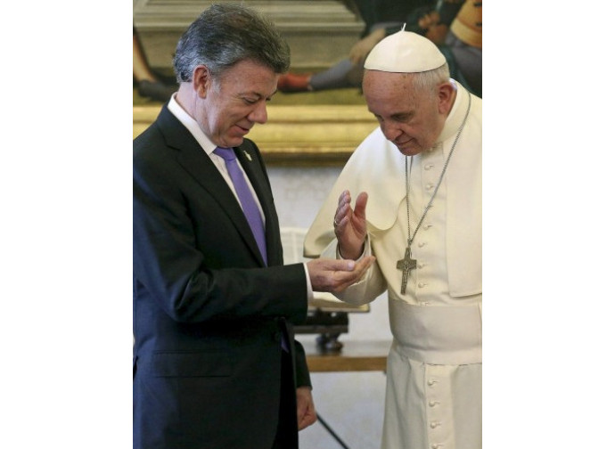 Il presidente colombiano e il Papa