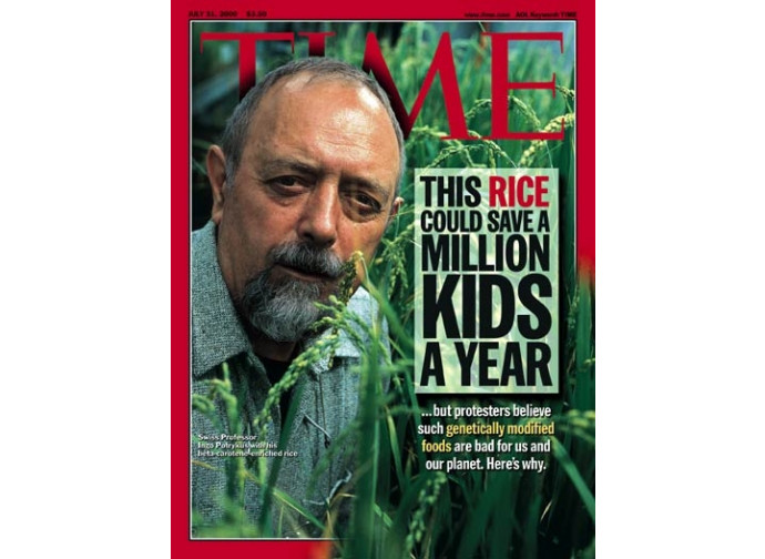 La copertina del Time sul riso dorato