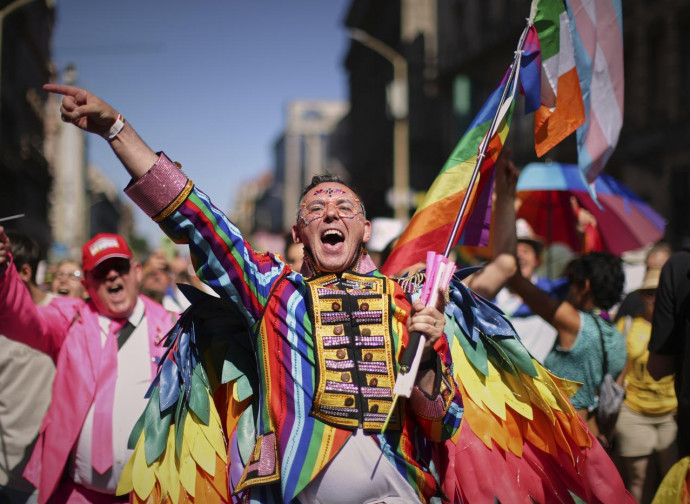 Pride di Budapest, 28 giugno 2025 (Ap via LaPresse) Pride di Budapest, 28 giugno 2025 (Ap via LaPresse)