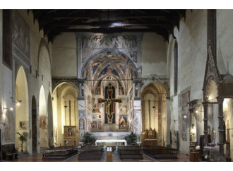 La chiesa con gli affreschi sulle Storie della Vera Croce