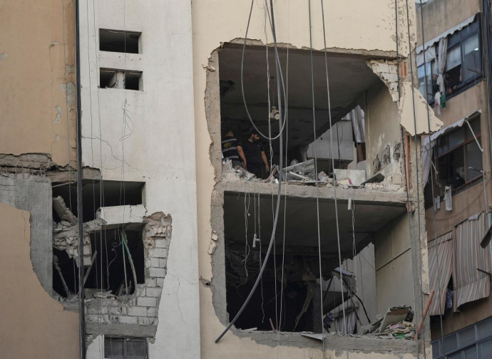 Beirut, gli effetti del bombardamento israeliano (La Presse)