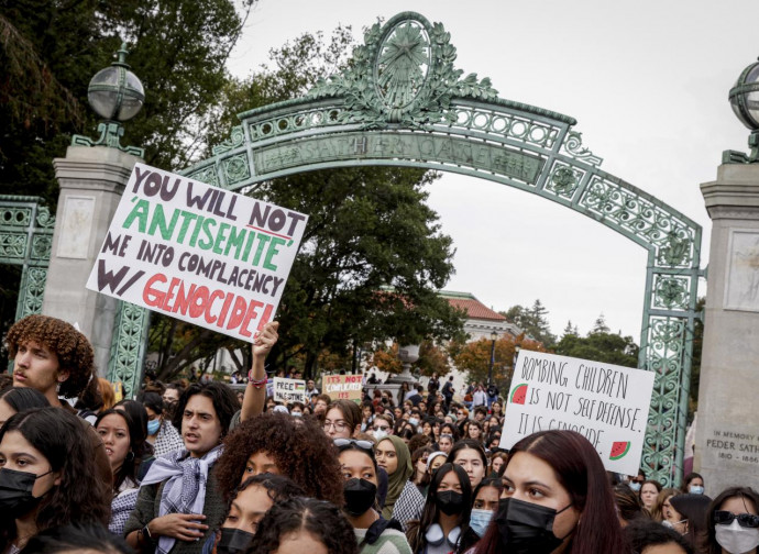 Protesta contro Israele a Berkeley (La Presse)