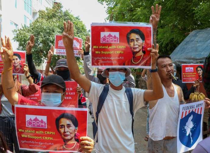 Myanmar, la protesta democratica