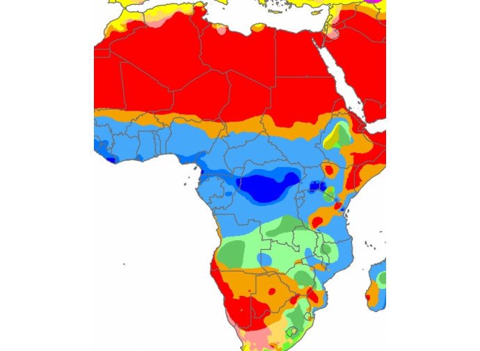 La mappa climatica dell'Africa