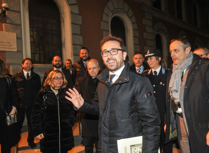 Il ministro Bonafede in visita a San Vittore, Milano