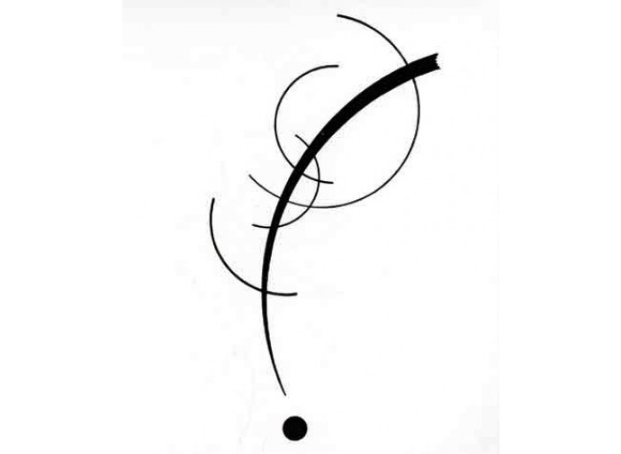 V. Kandinsky: Linea curva libera verso il punto