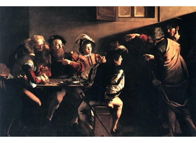 La "Vocazione di san Matteo" del Caravaggio