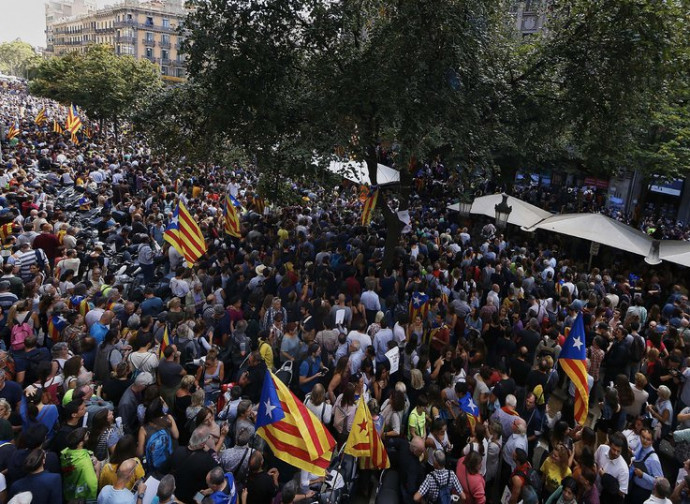 Barcellona, manifestazione indipendentista