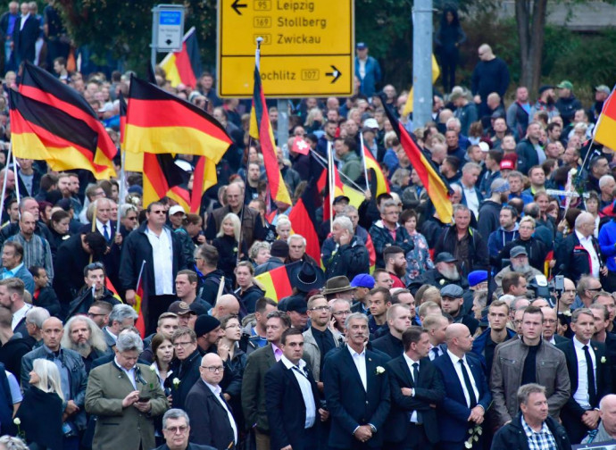 La manifestazione di Chemnitz