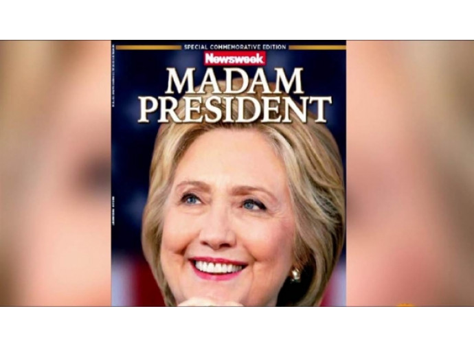 La surreale copertina della vittoria della Clinton