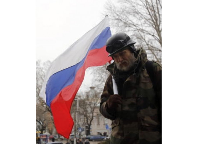 Manifestazione pro-russa in Crimea