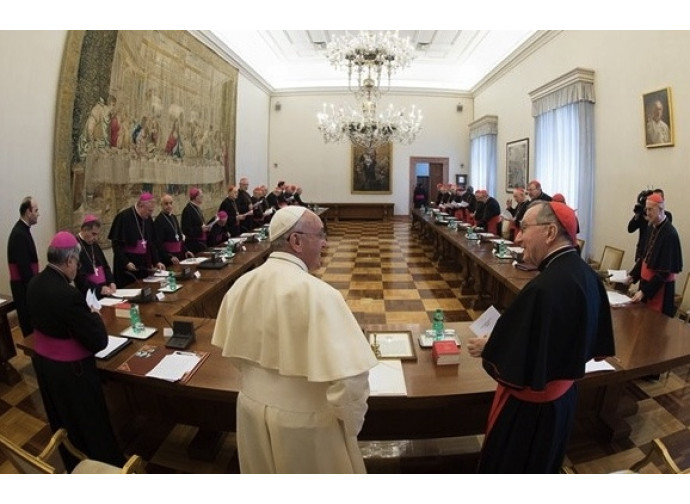 Il Papa con i responsabili dei dicasteri della Curia