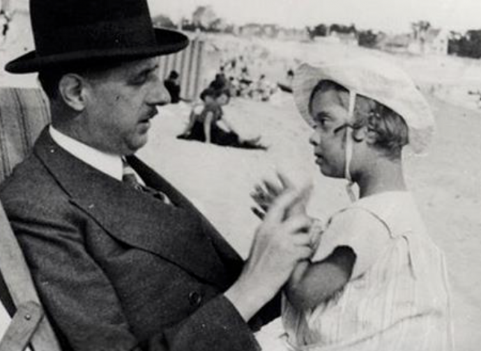 De Gaulle con la figlia Anne