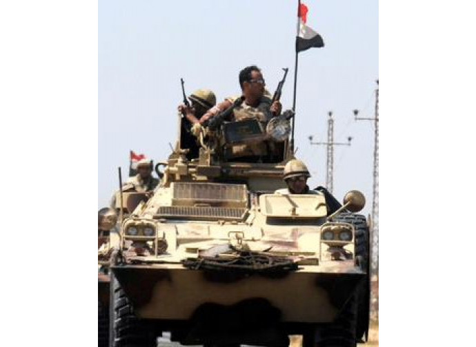 Egiziani in marcia verso il Sinai