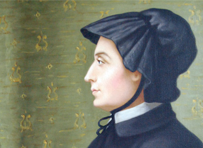 Riproduzione di un ritratto di S. Elisabetta Seton dipinto da Amabilia Filicchi (ritaglio)