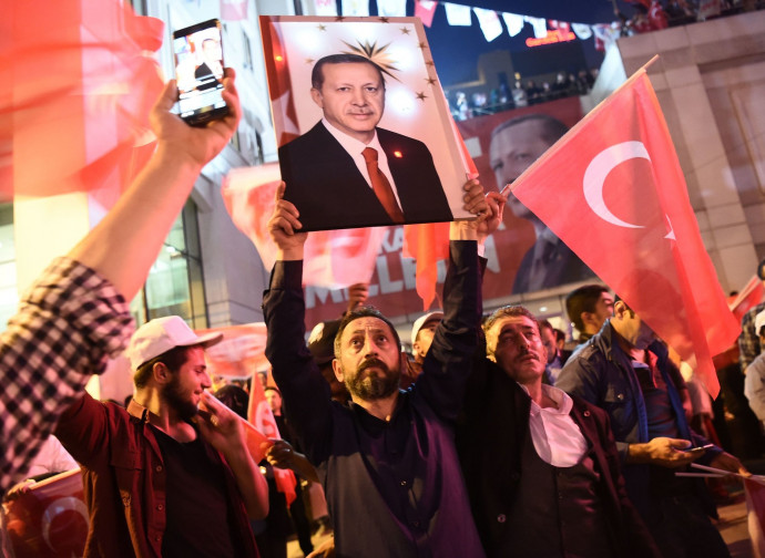 Manifestazione di turchi pro-Erdogan