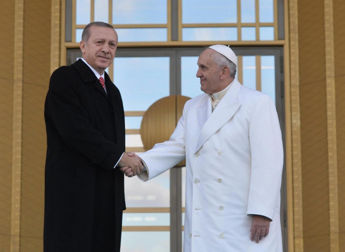 Erdogan e Papa Francesco ad Ankara