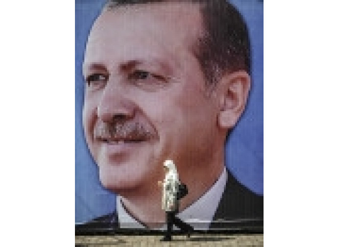 Poster del presidente Recep Tayyip Erdogan