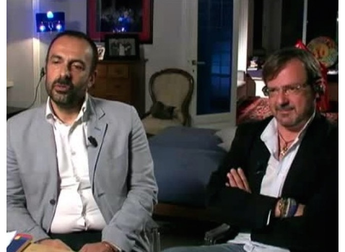 I due militanti gay durante un'ospitata tv
