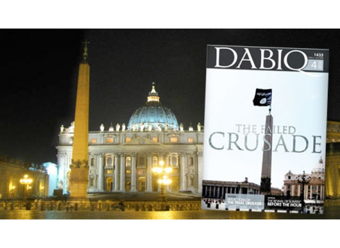 La copertina di Dabiq sulla "conquista di Roma"