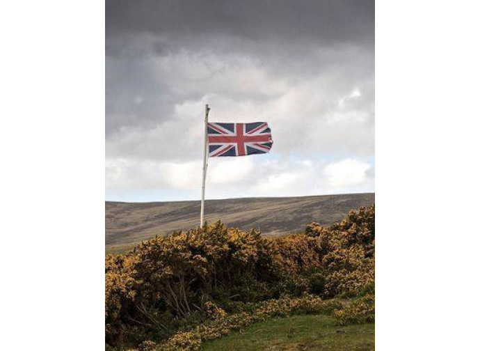 Bandiera britannica nelle Falkland