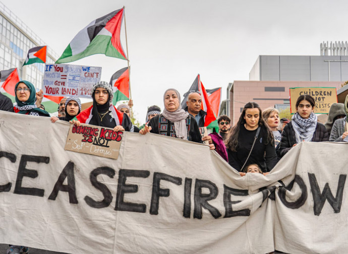 Manifestazione pro-Pal, una delle tante a Milano