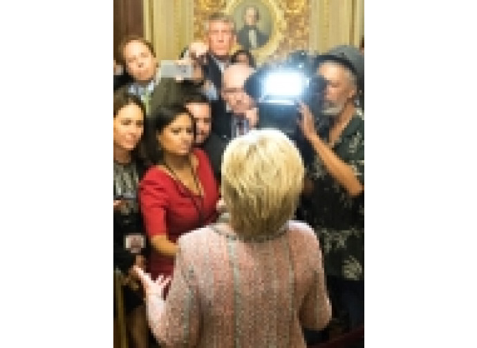 Hillary Clinton in conferenza stampa