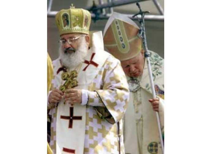 Il cardinal Husar e Giovanni Paolo II