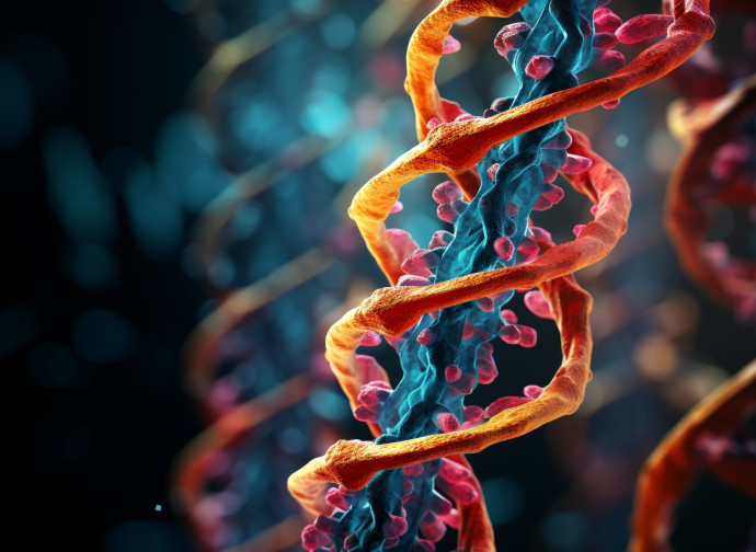 Spirale DNA (foto con IA - ImagoEconomica)