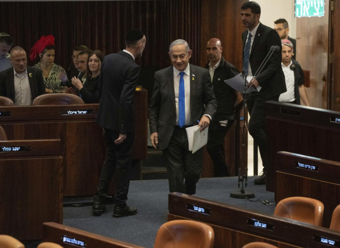 Netanyahu alla Knesset (La Presse)