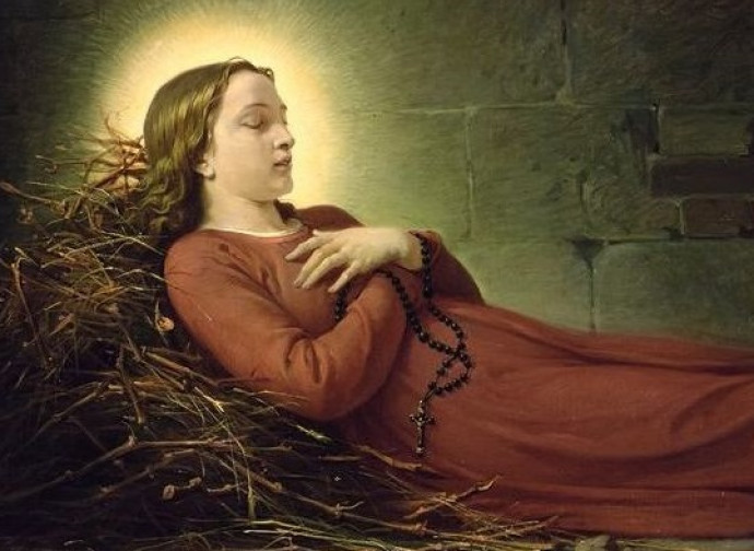 La morte di santa Germana (dipinto del XIX secolo_Le Puy-en-Velay_Museo Crozatier)