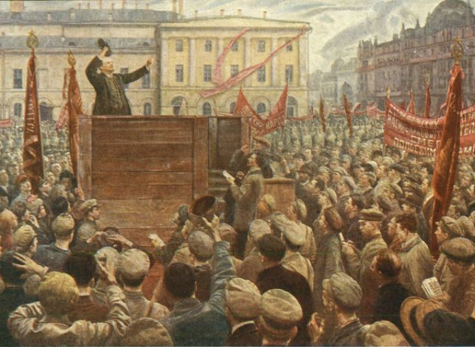 Lenin arringa le truppe dell'Armata Rossa