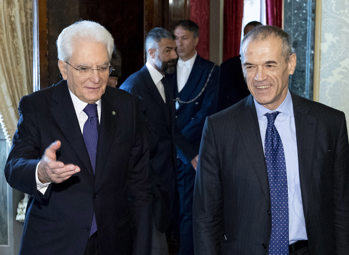 Carlo Cottarelli con il presidente Mattarella