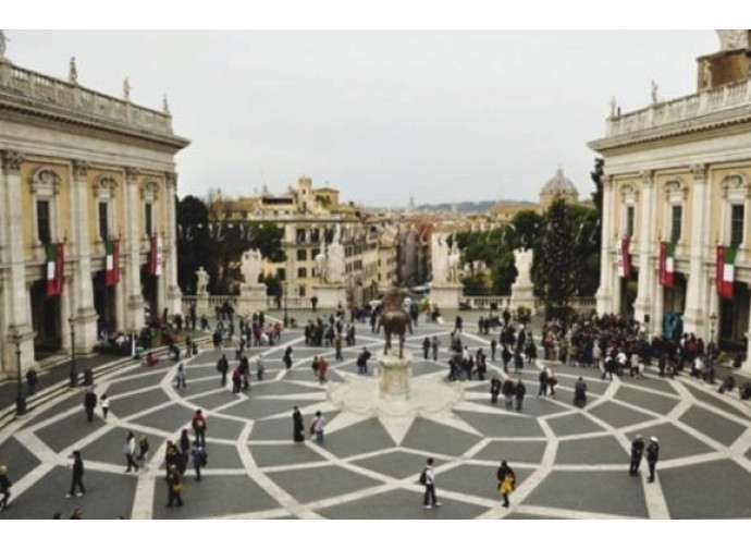 Piazza del Campidoglio dove c'è il Comune di Roma