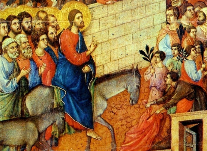Duccio di Boninsegna, Ingresso a Gerusalemme