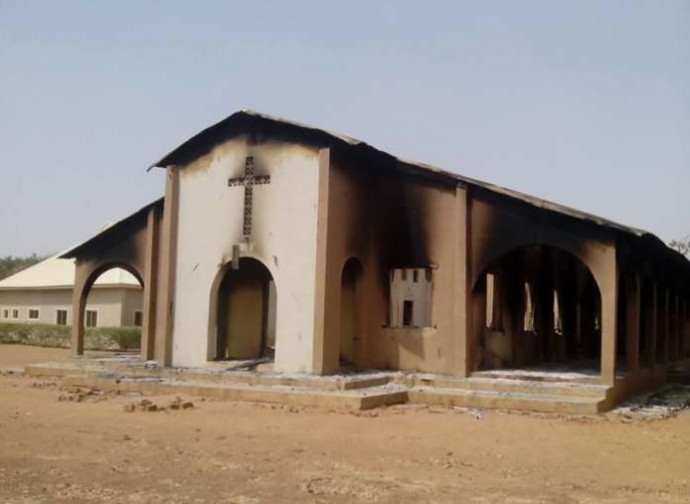 Chiesa bruciata a Maiduguri