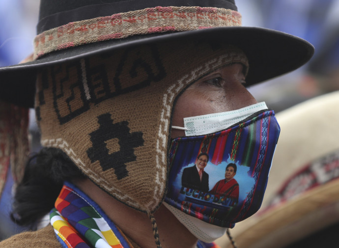 Elezioni boliviane, un sostenitore del MAS