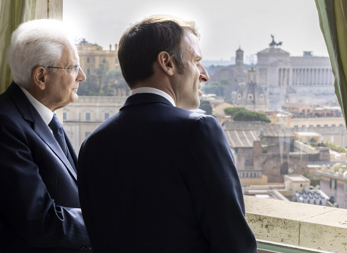 Mattarella e Macron al Quirinale