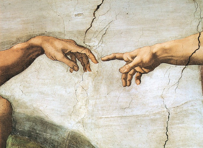 Michelangelo, Cappella Sistina - Creazione di Adamo